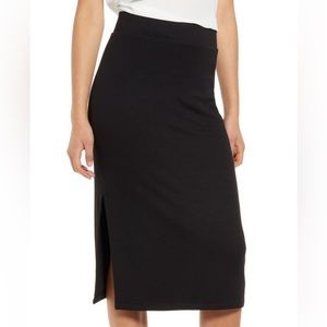 Chelsea28 Knit Midi Skirt with Slit Size Small